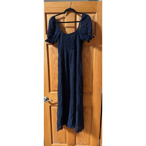Reformation Gloria Button Polka Dot Midi Dress - Size 2 - Picture 5 of 5